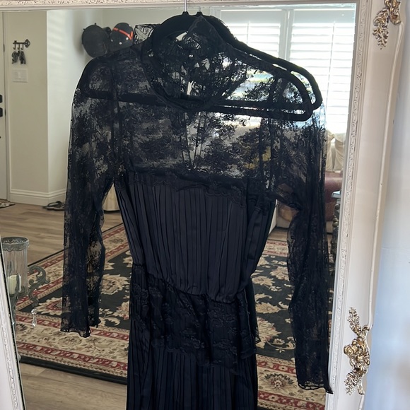 Free People Black Laced Mini Dress - Picture 4 of 10